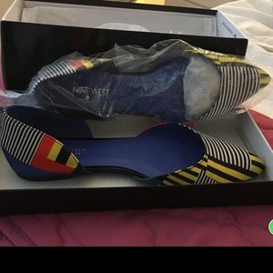 Nine West striped multicolor flats
